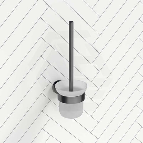 M#1(Gunmetal-Grey) Otus Slimline Round Stainless Steel Toilet Brush Set