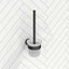 #Matt Black Otus Slimline Round Stainless Steel Toilet Brush Set