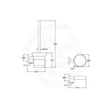 Otus Slimline Round Stainless Steel Toilet Brush Set