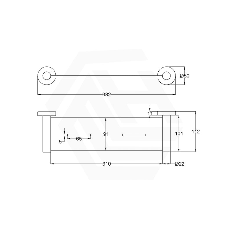 Otus Slimline Metal Shelf Wall Mounted