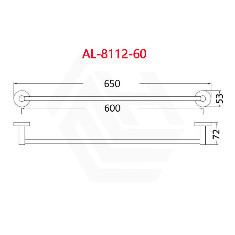 P&P Otus 650 / 800mm Round Single Towel Rail Brass Variant Colour Available