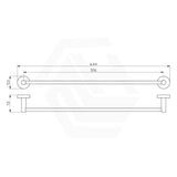P&P Otus 650 / 800mm Round Single Towel Rail Brass Variant Colour Available