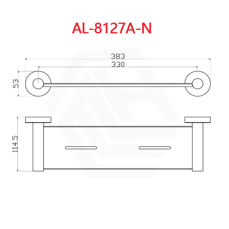 Otus Single Metal Shelf with Round Bracket Wall Mounted In Various Colour