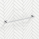 SARA 645mm Chrome Single Towel Rail Brass Wall Mounted