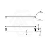 IKON Linie 600/800mm Brass Single Towel Rail Variant Colour Available