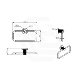 IKON Linie Rectangular Brass Towel Ring Variant Colour Available