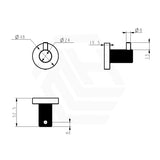IKON Linie Round Brass Robe Hook Variant Colour Available
