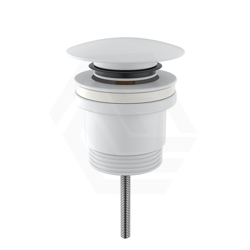 P&P Matt White Universal Brass Basin Pop Up Waste 32/40mm with or without Overflow