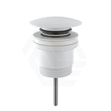 P&P Matt White Universal Brass Basin Pop Up Waste 32/40mm with or without Overflow