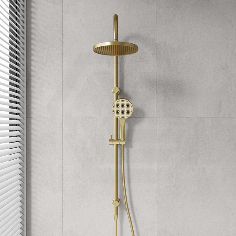 IKON Linie 250mm Round Shower Set Top Water Inlet with 3 Functions Handheld In Various Colour