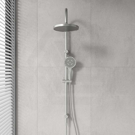 IKON Linie 250mm Round Shower Set Top Water Inlet with 3 Functions Handheld In Various Colour