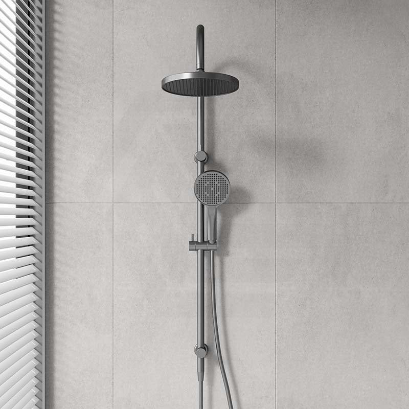 IKON Linie 250mm Round Shower Set Top Water Inlet with 3 Functions Handheld In Various Colour