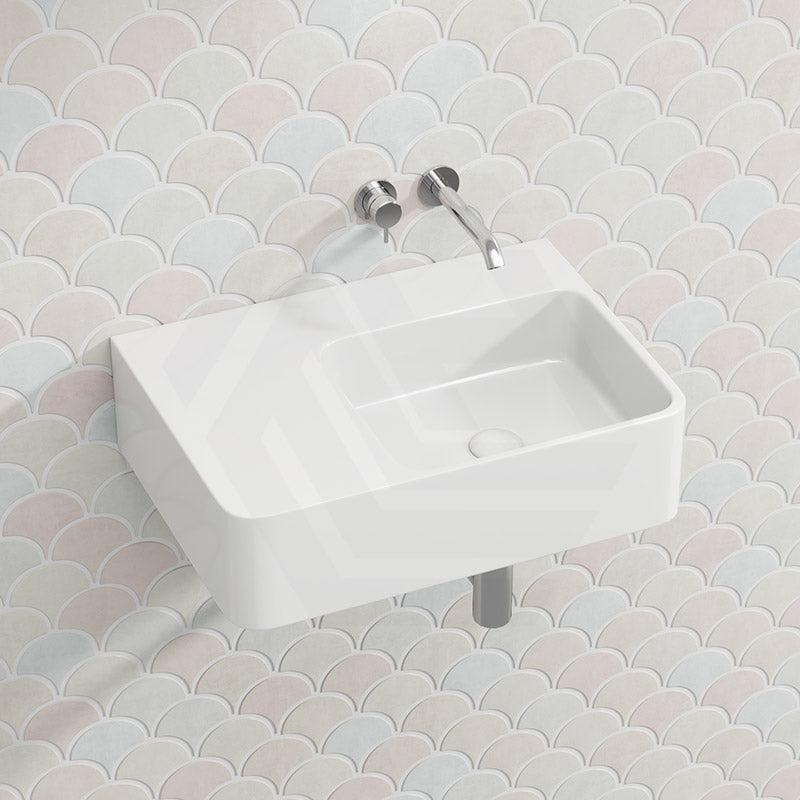 IKON ART 600 Wall Hung Shelf Basin — Right Bowl
