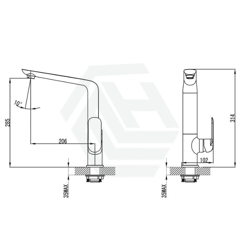 G#4(Gold) Ikon Kara Solid Brass Brushed Gold Kitchen Sink Mixer Tap 360 Swivel Spout Mixers