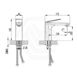 IKON Sulu II Brass Short Basin Mixer Available In Various Colors