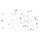 IKON Sulu II Brass Wall Diverter Mixer with Large Round Plate Variant Colour Available