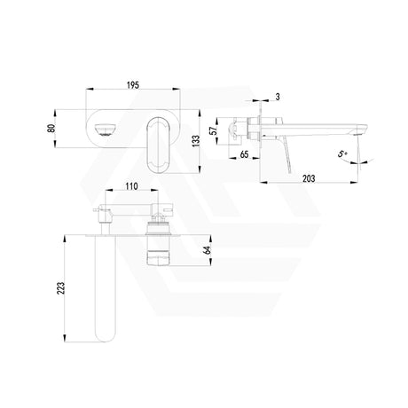 IKON Sulu II Wall Mixer With Spout Trim Kits Only Variant Colour Available