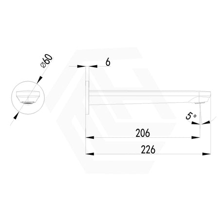 IKON Sulu II Brass Wall Mounted Bath Spout Available In Various Colors