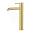 G#3(Gold) Ikon Linie Pin Lever Line Texture Brushed Gold Tall Basin Mixer Tap For Vanity And Sink