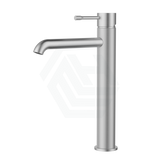 N#1(Nickel) Ikon Linie Pin Lever Line Texture Brushed Nickel Tall Basin Mixer Tap For Vanity And