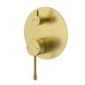 G#3(Gold) Ikon Linie Pin Lever Brass Brushed Gold Bath/Shower Wall Mixer With Diverter Mixers With