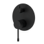 Ikon Linie Pin Lever Brass Matt Black Bath/Shower Wall Mixer With Diverter Mixers With