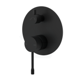 Ikon Linie Pin Lever Brass Matt Black Bath/Shower Wall Mixer With Diverter Mixers With