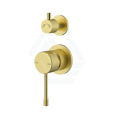 G#3(Gold) Ikon Linie Pin Lever Brass Brushed Gold Bath/Shower Wall Diverter Mixer With Separate