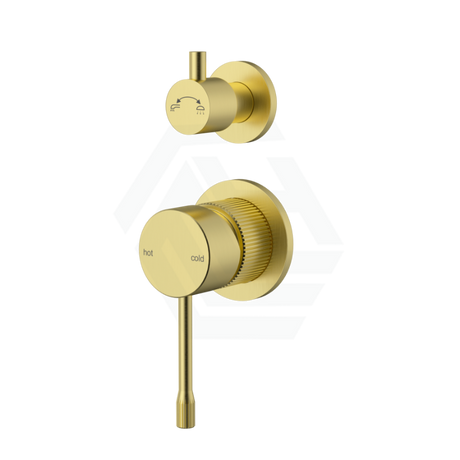 G#3(Gold) Ikon Linie Pin Lever Brass Brushed Gold Bath/Shower Wall Diverter Mixer With Separate
