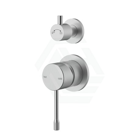 N#1(Nickel) Ikon Linie Pin Lever Brass Brushed Nickel Bath/Shower Wall Diverter Mixer With Separate