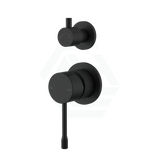 Ikon Linie Pin Lever Brass Matt Black Bath/Shower Wall Diverter Mixer With Separate Cover Plate