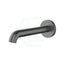 M#1(Gunmetal Grey) Ikon Linie 180/220Mm Round Gun Metal Brass Spout Gunmetal Grey Wall Spouts