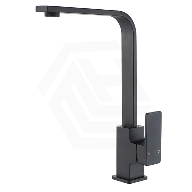 IKON Ceram 360 Degree Swivel Solid Brass Matt Black Kitchen Sink Mixer Tap