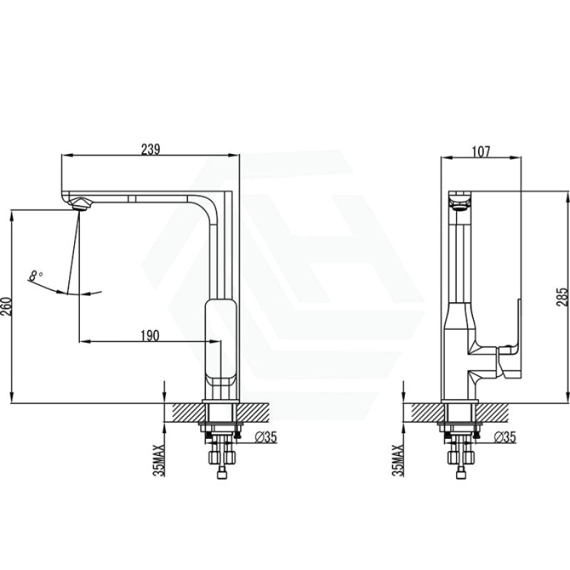 Ikon Seto 360 Swivel Solid Brass Matt Black Handle Kitchen Sink Mixer Tap Mixers