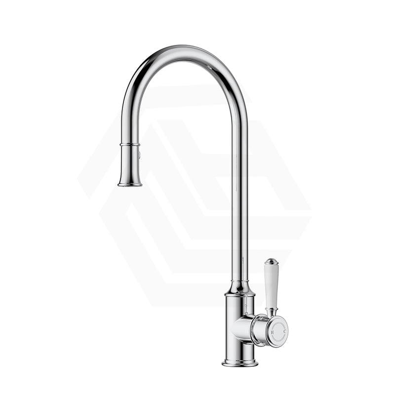 IKON Clasico Pull-out Sink Mixer Tap In Brass/Ceramic Handle Available In Colors