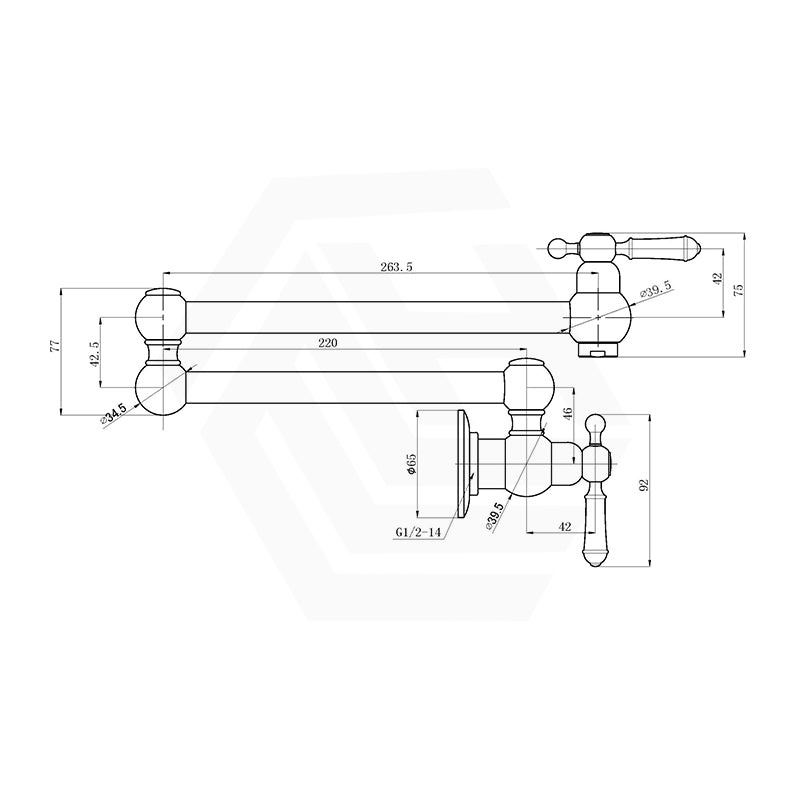 IKON Clasico Kitchen Pot Filler Extendable Swivel Arm Lead Free Variant Colour Available