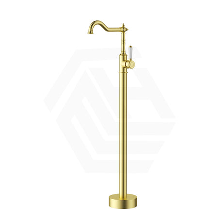 IKON Clasico Floor Mounted Bath Mixer Swivel Spout with Brass/Ceramic Handle Variant Colour Available