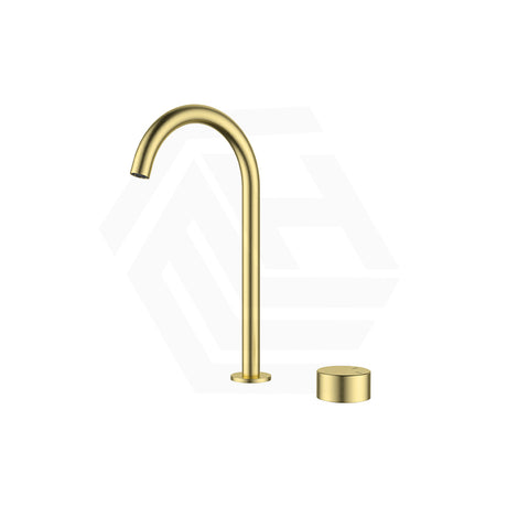 IKON Hali Brass Hob Mounted 360 Swivel Sink Mixer Tap Set Brushed Gold