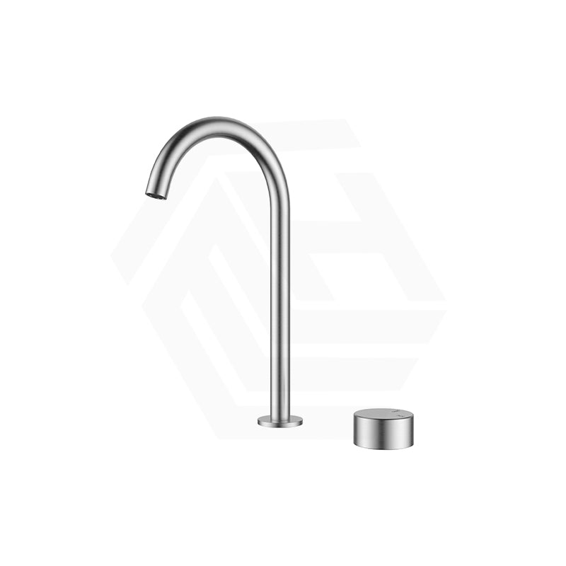IKON Hali Brass Hob Mounted 360 Swivel Sink Mixer Tap Set Brushed Nickel