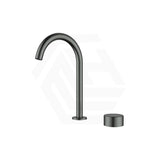 IKON Hali Brass Hob Mounted Basin Mixer Tap Set Gun Metal