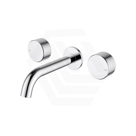 IKON Hali Round Brass Wall Mounted 1/4 Turn C/D Wall Basin Set Available in Various Colors