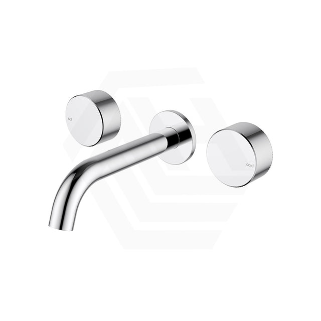 IKON Hali Round Brass Wall Mounted 1/4 Turn C/D Wall Basin Set Available in Various Colors