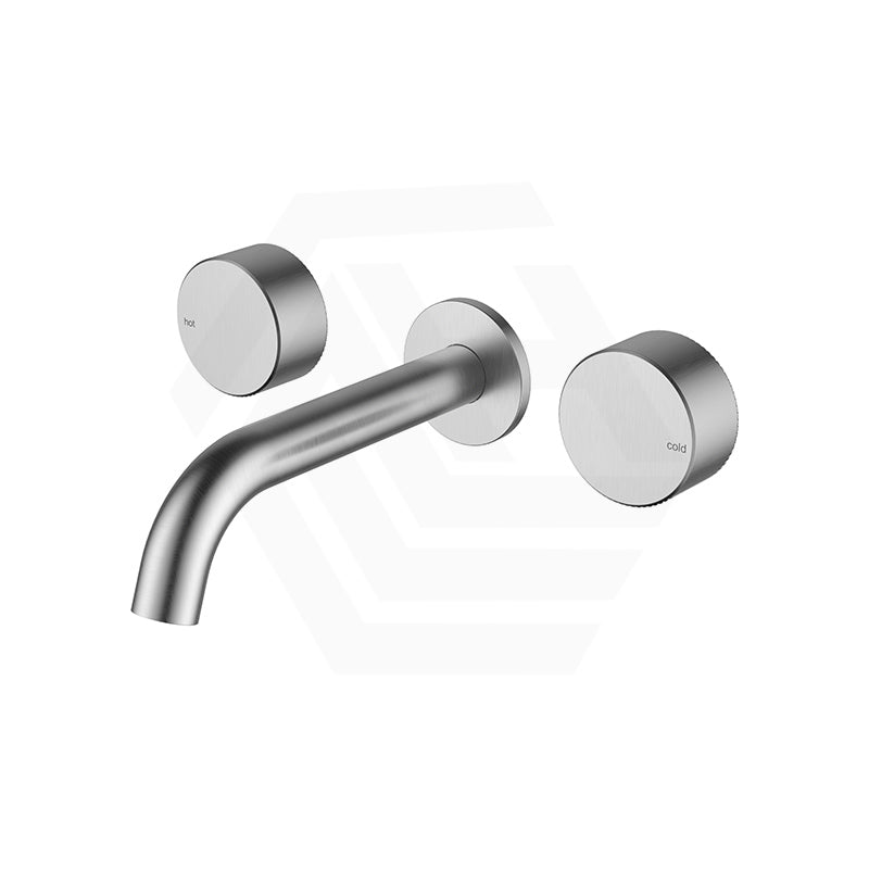 IKON Hali Round Brass Wall Mounted 1/4 Turn C/D Wall Basin Set Available in Various Colors