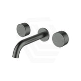 IKON Hali Round Brass Wall Mounted 1/4 Turn C/D Wall Basin Set Available in Various Colors