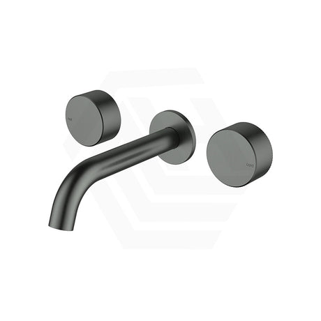 IKON Hali Round Brass Wall Mounted 1/4 Turn C/D Wall Basin Set Available in Various Colors