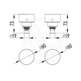 IKON Hali Round Brass 1/4 Turn C/D Wall Top Assembly Available in Various Colors