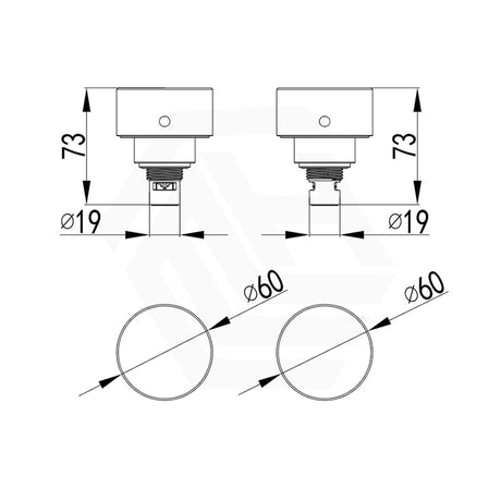 IKON Hali Round Brass 1/4 Turn C/D Wall Top Assembly Available in Various Colors