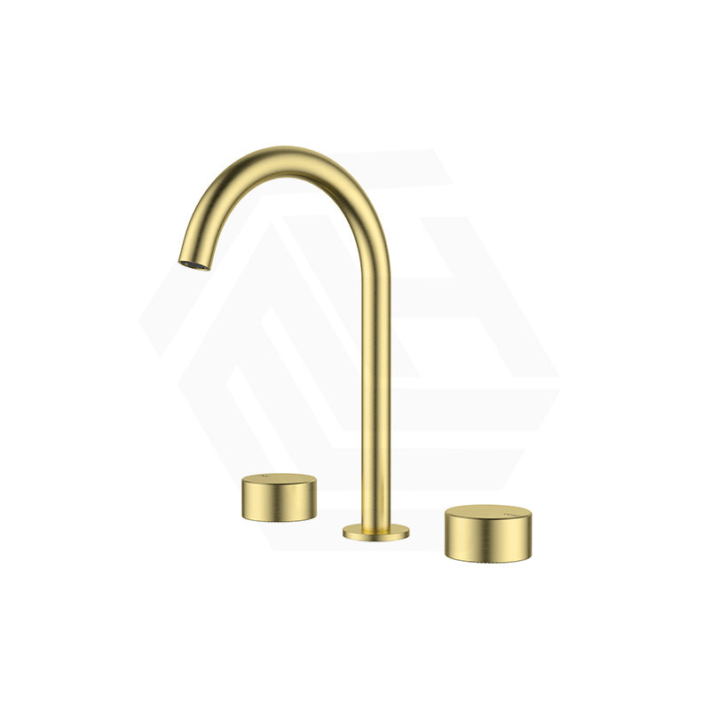 IKON Hali Round Brass Hob Mounted 1/4 Turn C/D Basin Set Available in Various Colors