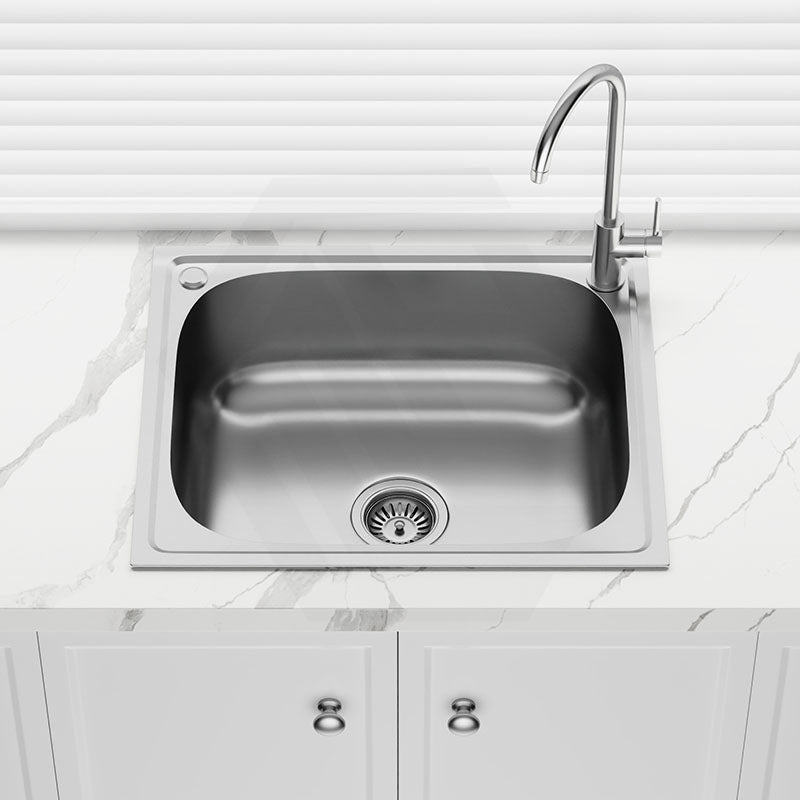 Otus 600x500x250mm Drop-in Single Bowl Stainless Steel Laundry Sink