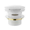 #Gloss White P&P Pop-Up 40mm Bath Waste with Removable Waste Overflow